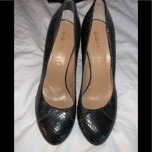 Gigi Favela Snake Skin Heels Size 39